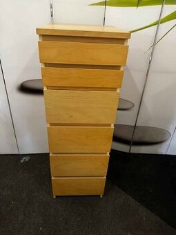 6 šupliková komoda Ikea Malm se zrcadlem
