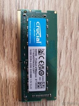 Crucial SO-DIMM 16GB DDR4 3200MHz CL22 - v záruce