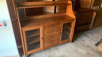 Ikea Leksvik velká komoda masiv antik hemnes