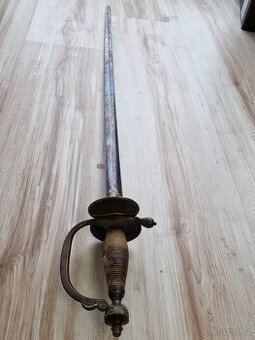 kord důstojník pěchoty Anglie 18.stol - čepel zdobená zlatem