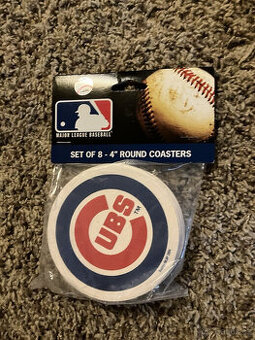 Sada 8ks - kulatých podtácků Chicago Cubs MLB retro baseball