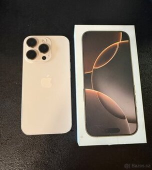 Iphone 16 Pro 128GB Desert Titanium - stále v záruce - 1