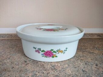 Zapékací mísa/dóza oválná, 25,2x20x10 cm,