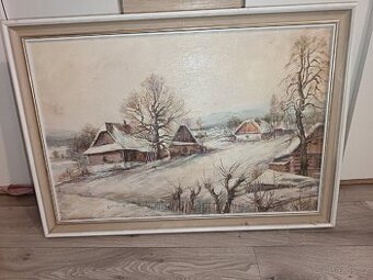 Obraz Zimní vesnice