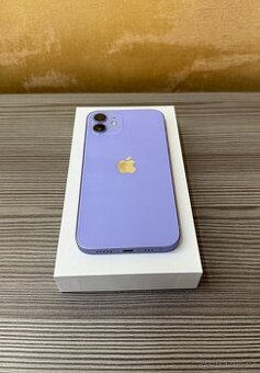 Apple iPhone 12 128GB fialová, TOP stav, baterie 100%