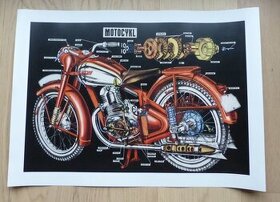 Plakaty Jawa Perak, 500 OHC,Stadion-idealni darek na Vanoce