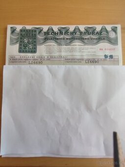 Technický průkaz -Zetor 7011