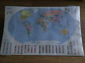 Podložka na psací stůl mapa světa