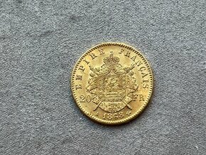 Zlatá mince - 20 Frank 1868 A - Francie