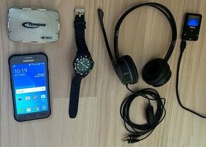 Samsung Galaxy Xcover 3+MP3+USB hub+hodinky+PC sluchátka