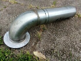 Nerezové INOX koleno s přírubou, Průměr 84mm, plech 2,5mm
