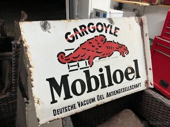 Oboustranná smaltovaná cedule Mobiloel - 1