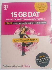 Předplacená SIM karta od T-MOBILU. NOVÉ.