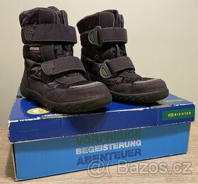 Dívčí zimní fialové boty Richter Sympatex, vel.28