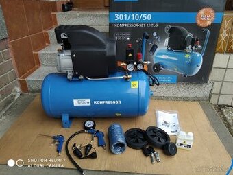Prodám NEPOUŽITÝ olejový Kompresor Güde - 50 LITRŮ- 10 BARŮ.
