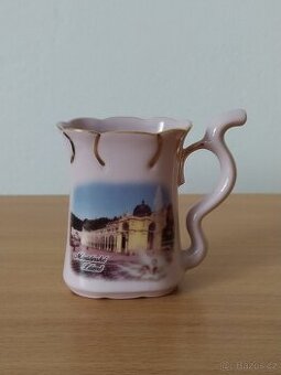 Pohárek růžový porcelán