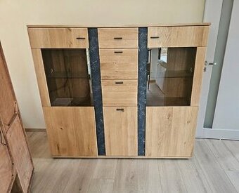 Highboard Yellowstone - Masivní dub