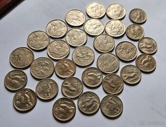 ČSR - 30 ks mincí 1Kč 1946 a 2 Kč 1947,1948