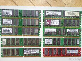 SO-DIMM,SDRAM,DDR1;2;3 různých typů a velikostí