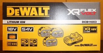 Nový set DeWalt DCB118X3 - 3X DCB547 +nabíječka DC118