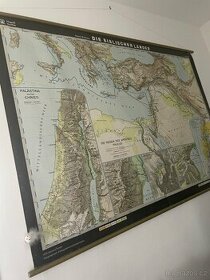velká nástěnná mapa 1,25 m x 1,87m - 1