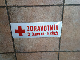 Smaltovaná cedulka zdravotník - 1