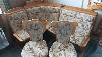 Rohová lavice + 2x židle