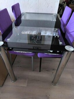 Set konferenční stolek + jídelní stůl + 4 židle zdarma