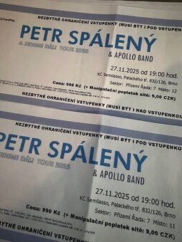 Prodám 2ks vstupenek na Petra Spálenýho