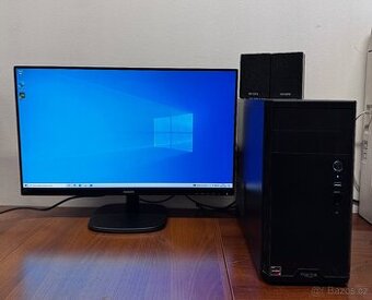Stolní PC Ryzen 2600, GTX 1660S 6GB + Monitor 27" Full HD