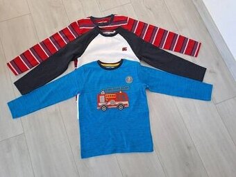 3 nová trička s hasičama, Next, vel.122
