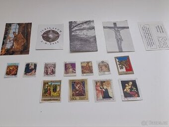 Poštovní známky a obrázky s křesťanství z roku 1974-1977