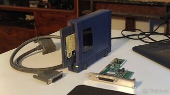 Iomega ZIP 100 SCSI, PCI SCSI karta, kabel, médium a zdroj