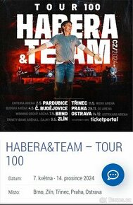 2 lístky Habera & TEAM - tour 100