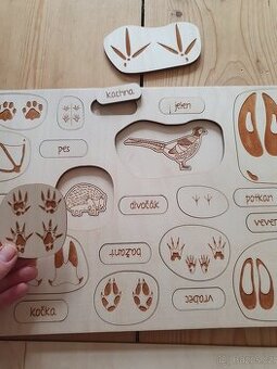 Edukativni drevene puzzle/vkladacka