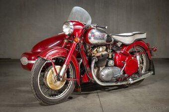 JAWA 500 OHC 15/02 + SAJDKÁR (muzeální původní stav, doklady
