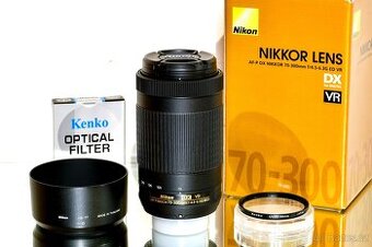 Nikon AF-P DX 70-300mm G VR + UV Kenko NEPOUŽÍVANÝ