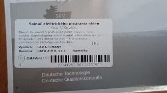 Spínač elektrického otvírání oken na Peugeot 307