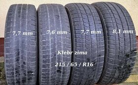 Prodám zimní pneu Kleber při rychlém jednání sleva 500kč na