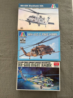 3x vrtulník Blackhawk v 1/48 - UH60