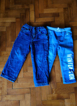 Zateplené dětské džíny 2x. vel. 98 / 104 Tchibo a SoCute 98