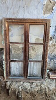 Dřevěná okna, dvoukřídlé, dvojskla