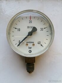 Manometr-acetylén-C2-H2-vstupní G1/4"Nové nepoužité.