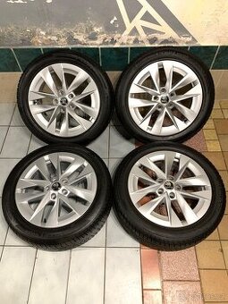 Alu kola Škoda R17 5X112 ZIMNÍ PNEU 205/55 R17 TOP STAV