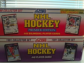 Hokejové kartičky Score 1990 a 1991