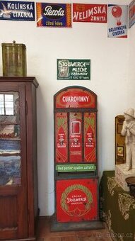 Sbírám STARÉ REKLAMY, REKLAMNÍ CEDULE, PLECHOVKY, ZÁSOBNÍKY