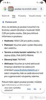 Poukaz na eroticky veletrh Praha PVA