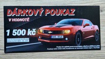 Dárkový poukaz na pronájem sporťáku