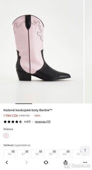 Nové kovbojské kožené boty Barbie PC 1800 Kč
