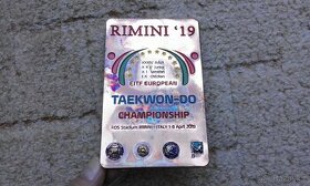 Plaketa měď EITF European 2019 Rimini (Teakwondo) POŠKOZENÁ
